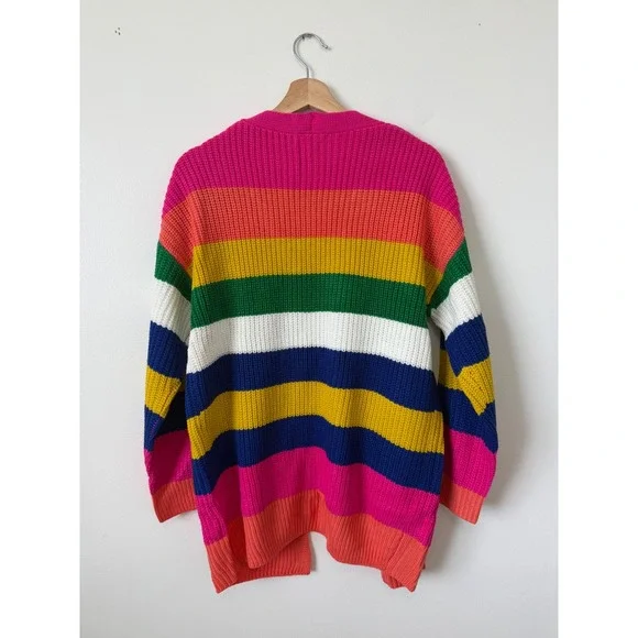 Urban Daizy Women's Rainbow Chunky Knit Cardigan – Small/Medium – NWOT - Picture 7 of 7